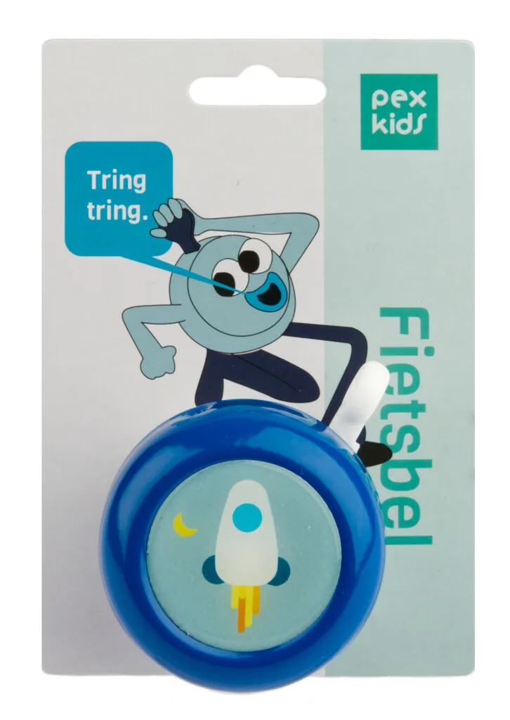 Fietsbel PexKids Rocket – blauw/wit — foto 5