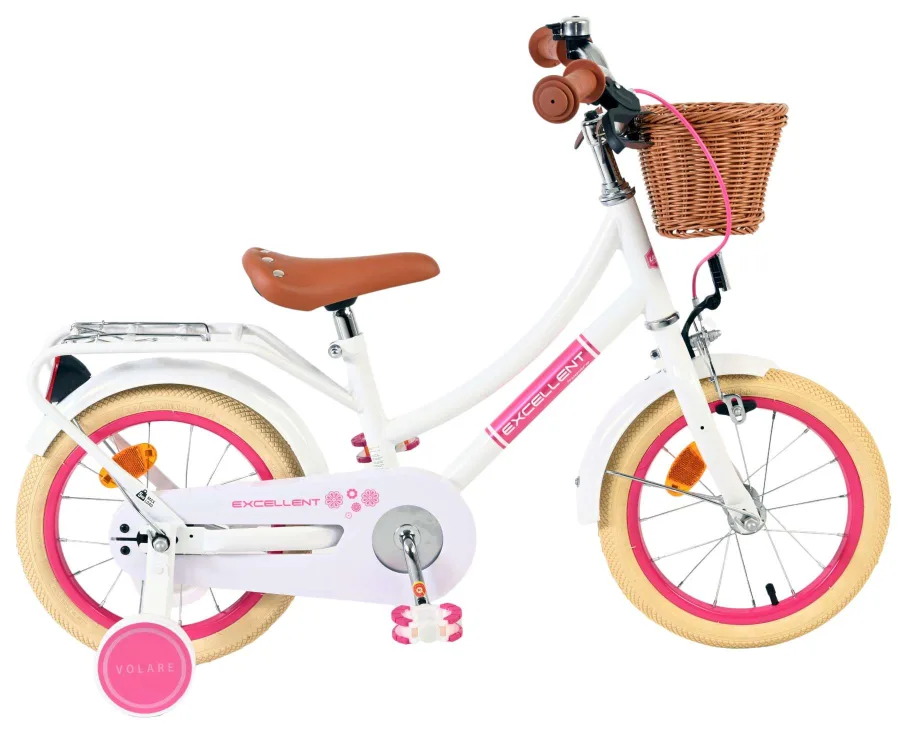 Volare Excellent Kinderfiets – Meisjes – 14 inch – Wit