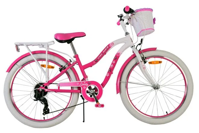 Volare Lovely Kinderfiets – Meisjes – 24 inch – Roze – 7 Versnellingen