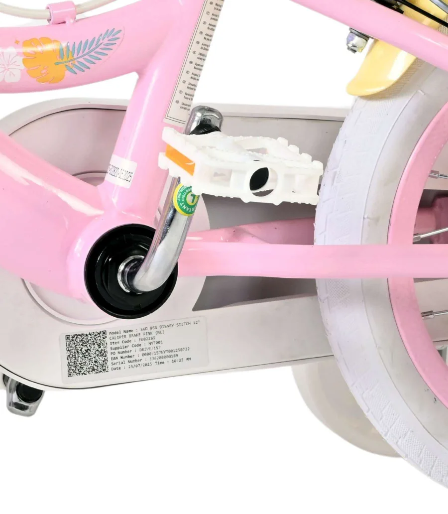 Koala Kinderfiets – Meisjes – 12 inch – Roze – Twee Handremmen — foto 9
