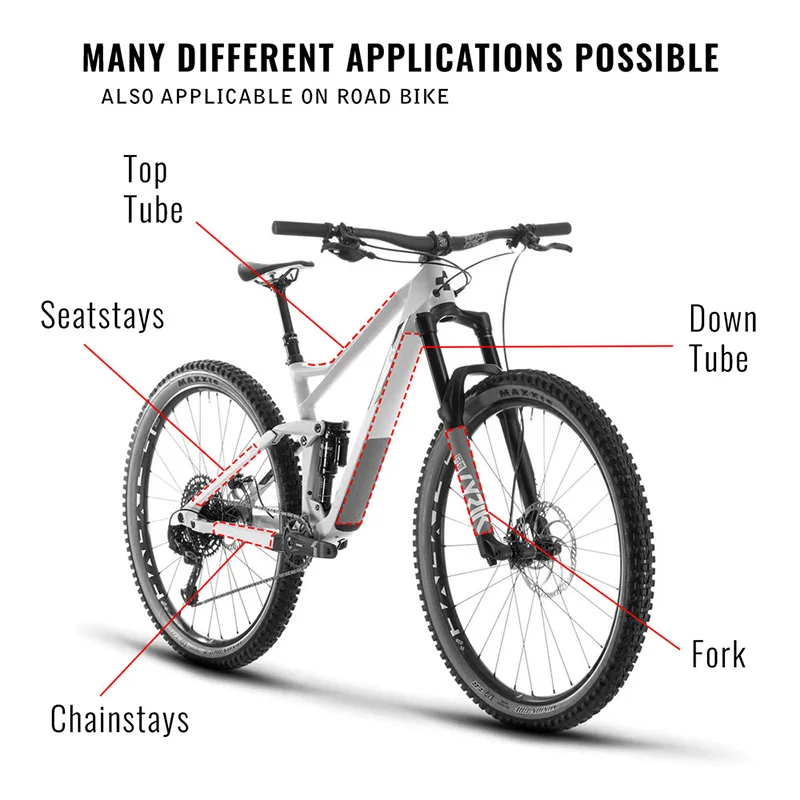 Fiets frame bescherming stickerset transparant — foto 6