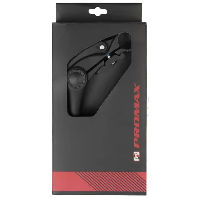 Stuurpen 1" Promax aluminium 0-70° verstelbare hoek met Ø25,4 mm klem - zwart