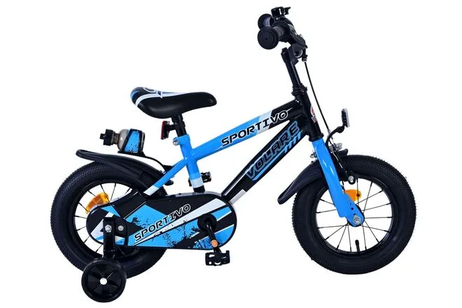 Volare Sportivo Kinderfiets – Jongens – 12 inch – Blauw Zwart