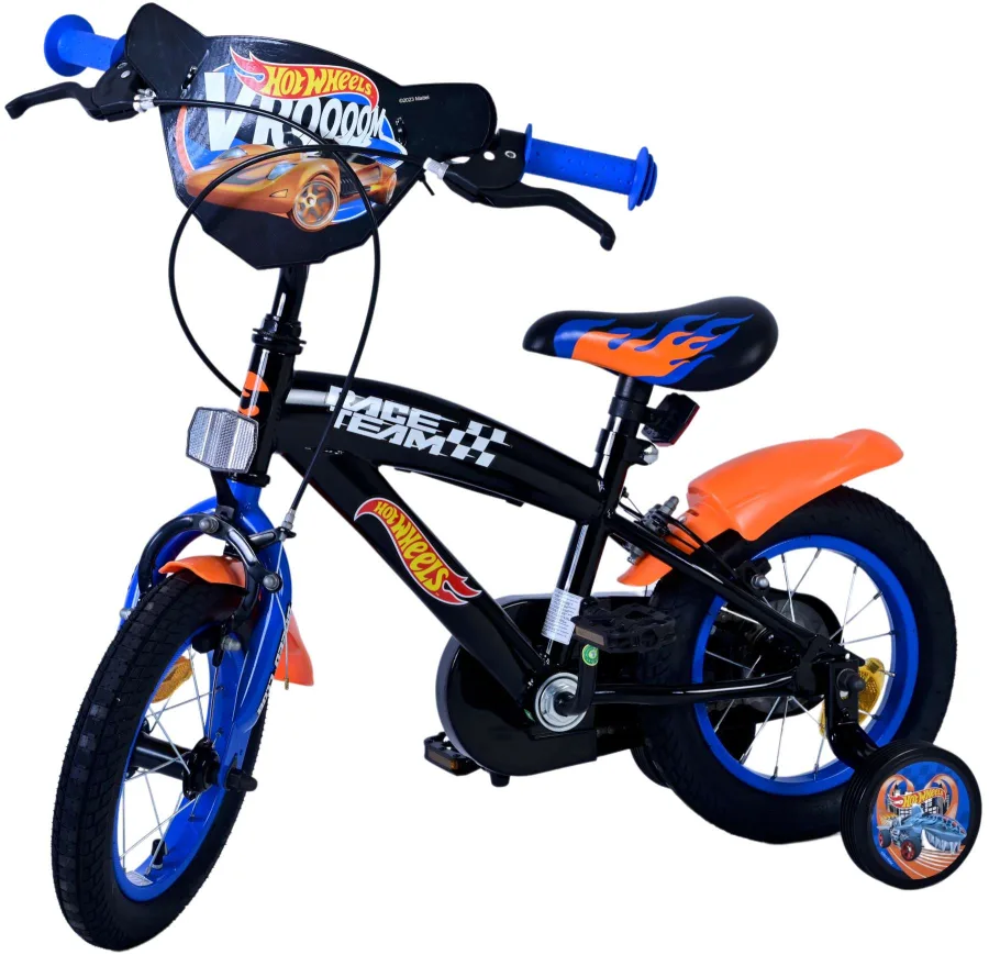 Hot Wheels Kinderfiets – Jongens – 12 inch – Zwart Oranje Blauw – Twee handremmen — foto 11