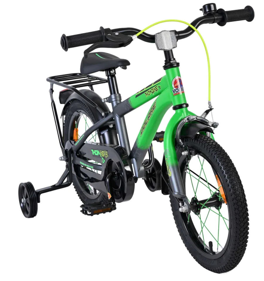 Volare Thombike Kinderfiets – Jongens – 14 inch – Groen/Grijs — foto 7