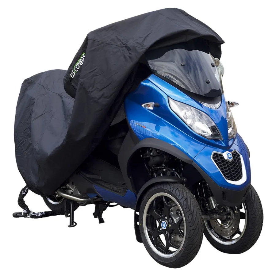 Motorhoes DS Covers ALFA 3W met ruimte voor topkoffer - zwart — foto 2