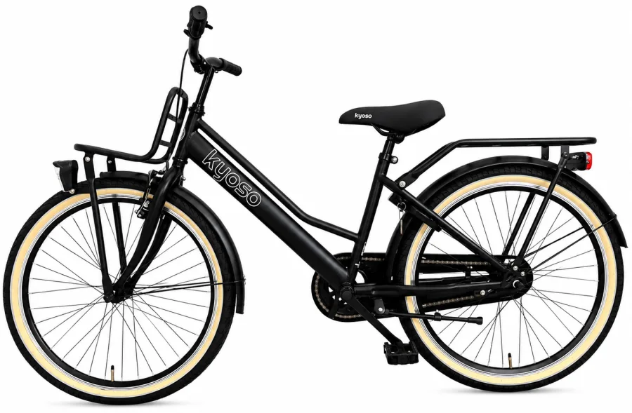 Kinderfiets Kyoso Blossom Classic 24 inch remnaaf mat zwart — foto 5