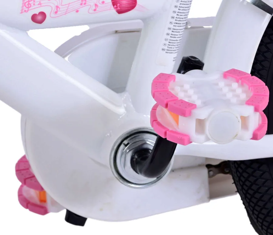 Volare Ashley Kinderfiets – Meisjes – 14 inch – Wit — foto 12
