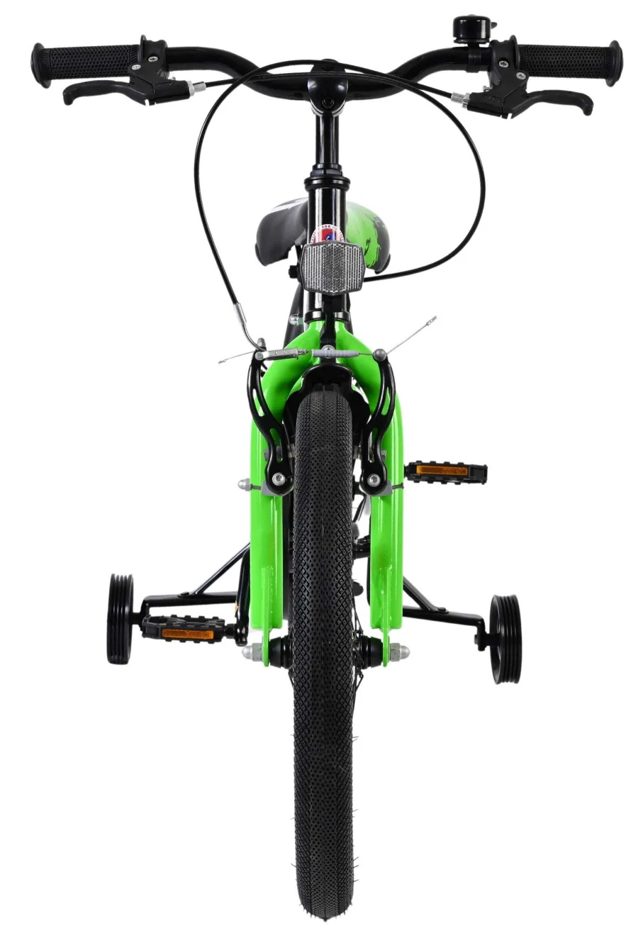 Volare Sportivo Kinderfiets – Jongens – 18 inch – Groen Zwart – Twee Handremmen — foto 6