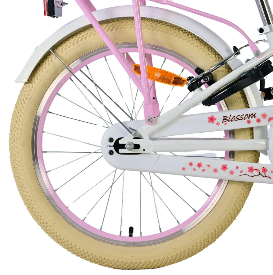 Volare Blossom Kinderfiets – Meisjes – 20 inch – Wit – Twee handremmen — foto 2
