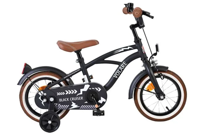 Volare Black Cruiser Kinderfiets – Jongens – 12 inch – Zwart