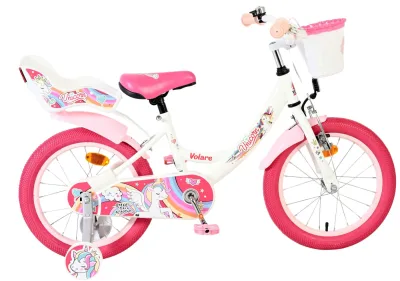 Volare Unicorn Kinderfiets – Meisjes – 16 inch – Wit