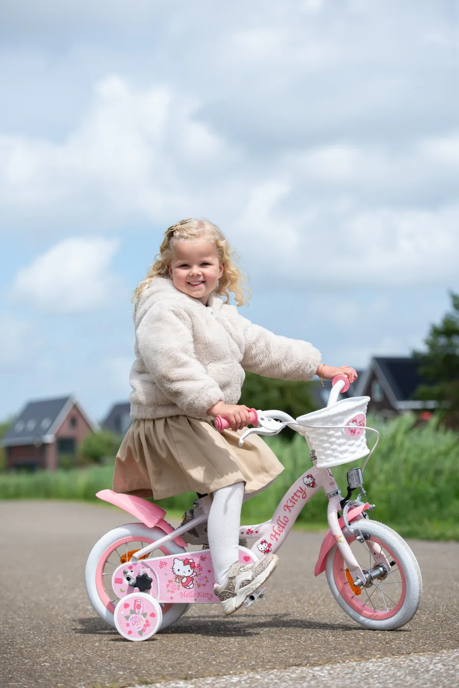 Hello Kitty Kinderfiets – Meisjes – 14 inch – Roze – Twee handremmen — foto 12