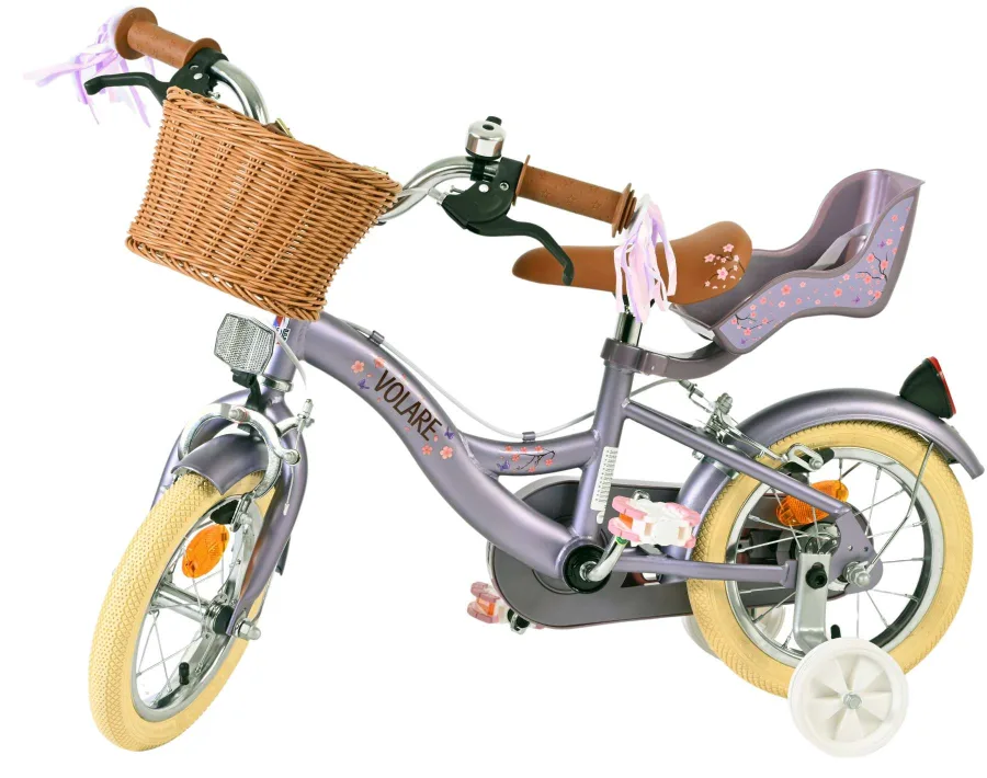Volare Blossom Kinderfiets – Meisjes – 12 inch – Paars – Twee handremmen — foto 10
