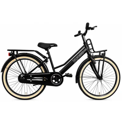 Kinderfiets Kyoso Blossom Classic 24 inch remnaaf mat zwart