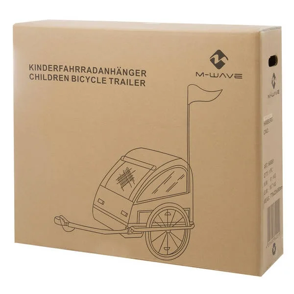 Kinderaanhanger / bagageaanhangwagen M-Wave Kids Ride Easy met stalen frame — foto 2