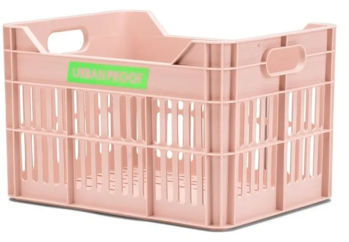 Gerecyclede Fietskrat Urban Proof Junior 15 Liter - Pastelroze