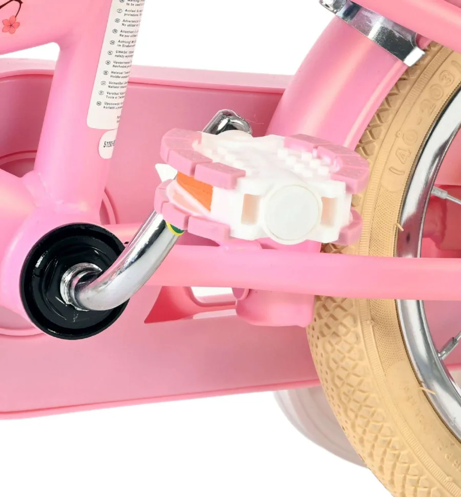 Volare Blossom Kinderfiets – Meisjes – 12 inch – Roze – Twee handremmen — foto 11