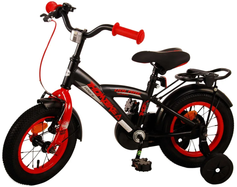 Volare Thombike Kinderfiets – Jongens – 12 inch – Zwart Rood — foto 6