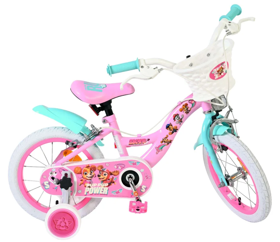 Paw Patrol Kinderfiets – Meisjes – 14 inch – Roze – Twee handremmen — foto 12