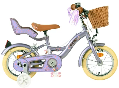 Volare Blossom Children's bike - Girls - 12 inch - Purple - Two hand brakes
