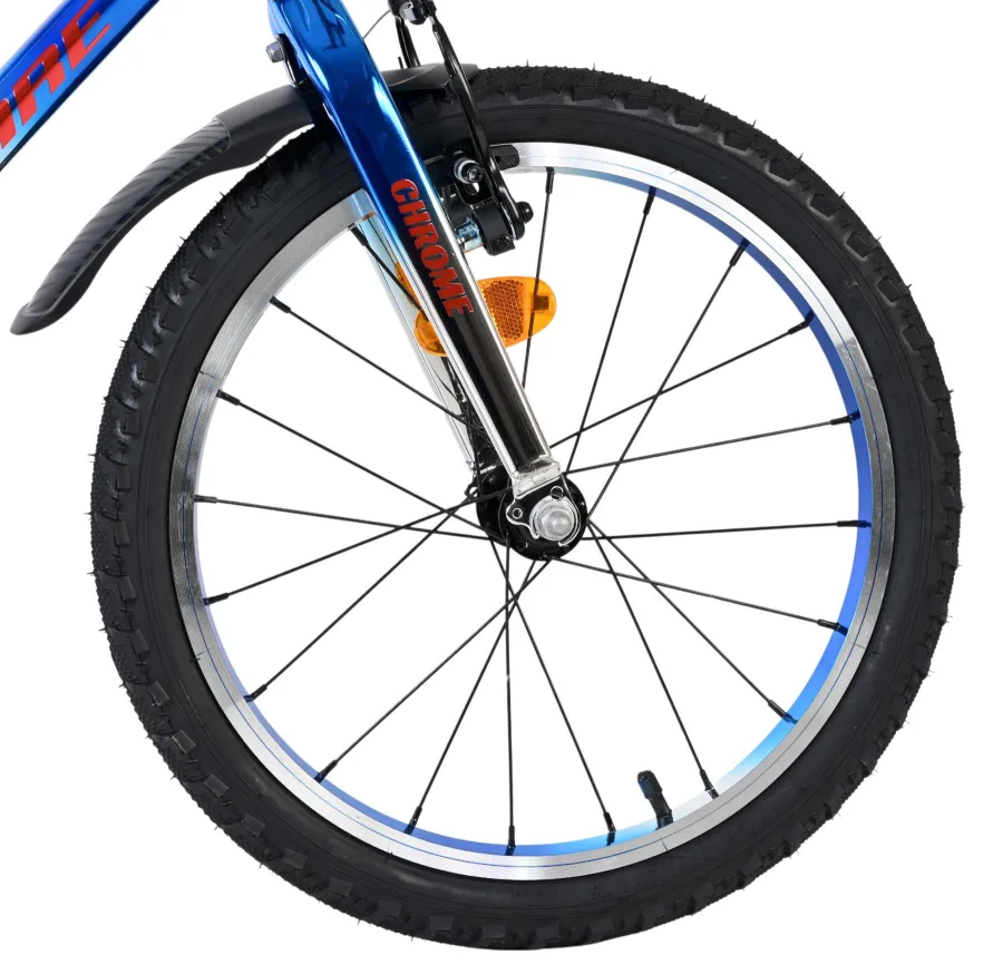 Volare Chrome Kinderfiets - Jongens - 18 inch - Blauw Zilver — foto 15
