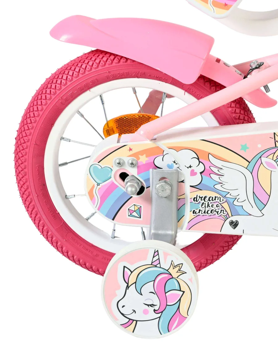 Volare Unicorn Kinderfiets – Meisjes – 12 inch – Roze — foto 2