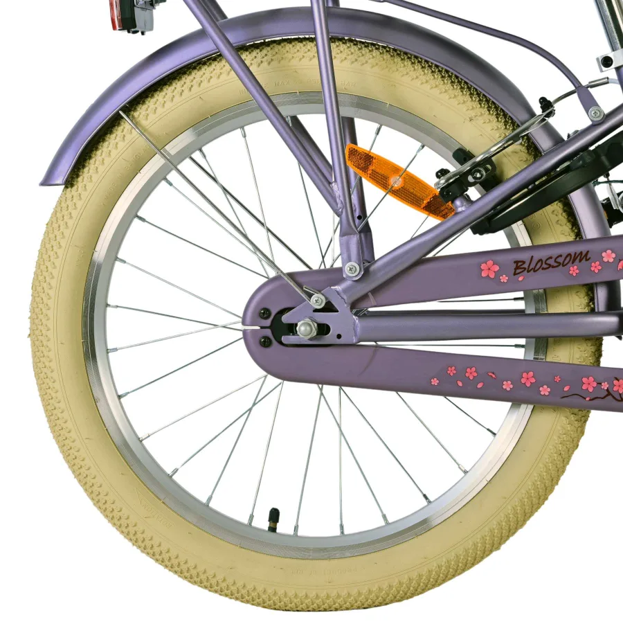 Volare Blossom Kinderfiets – Meisjes – 20 inch – Paars – Twee handremmen — foto 2