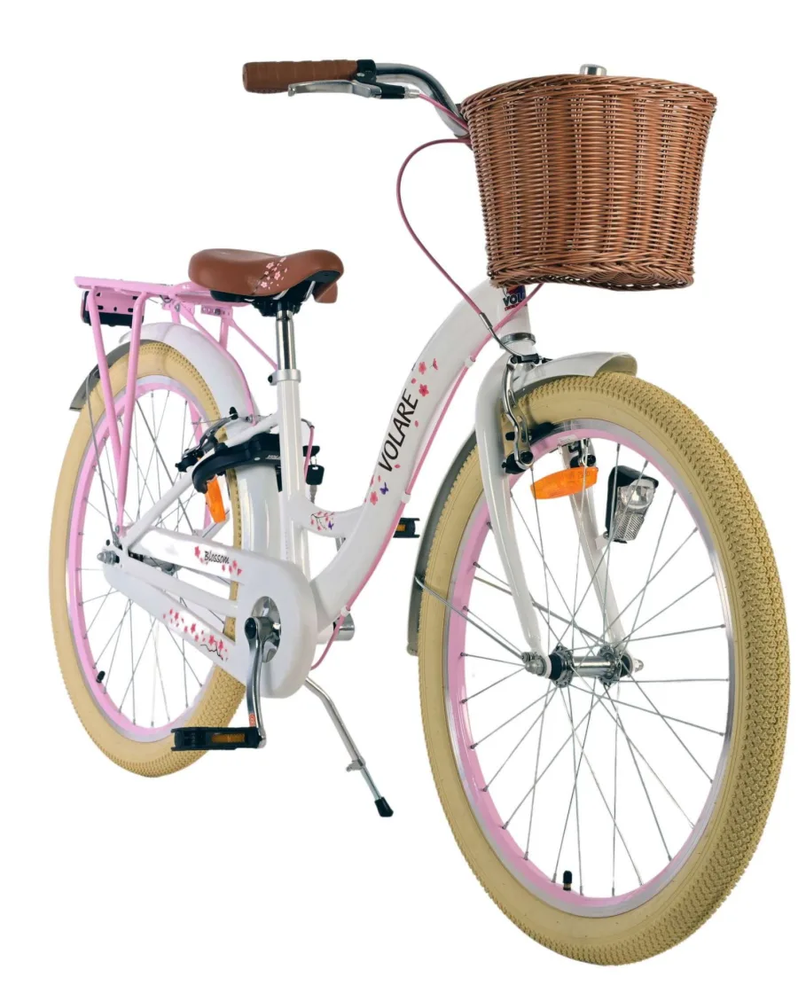 Volare Blossom Kinderfiets – Meisjes – 24 inch – Wit – Twee handremmen — foto 7
