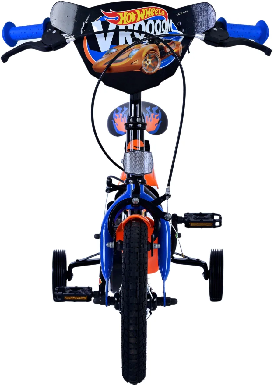 Hot Wheels Kinderfiets – Jongens – 12 inch – Zwart Oranje Blauw – Twee handremmen — foto 9