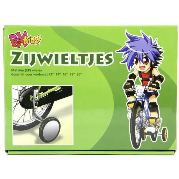 Zijwielen 12-20 inch PexKids neutrale chromen kleur — foto 2