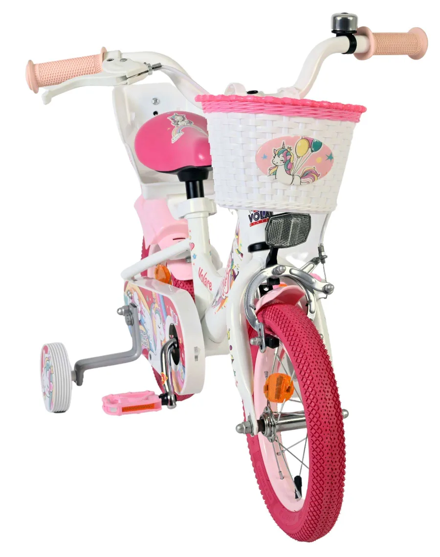 Volare Unicorn Kinderfiets – Meisjes – 12 inch – Wit — foto 6