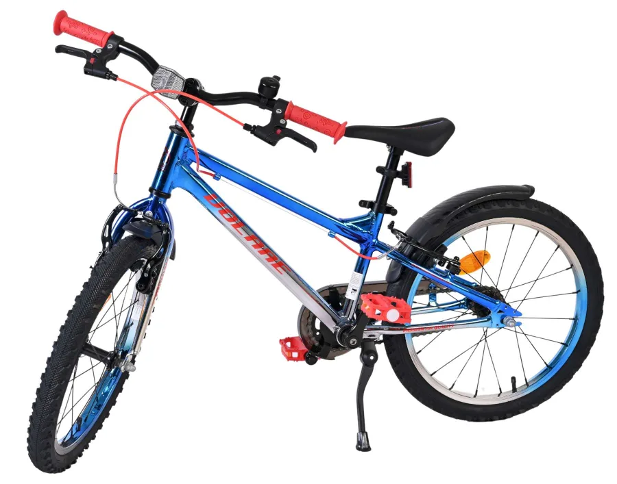 Volare Chrome Kinderfiets - Jongens - 18 inch - Blauw Zilver - Twee handremmen — foto 8