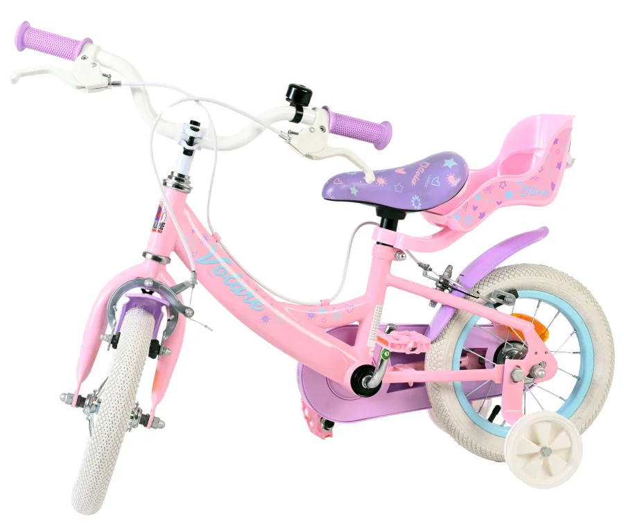 Volare Olivia Kinderfiets – Meisjes – 12 inch – Roze – Twee handremmen — foto 8