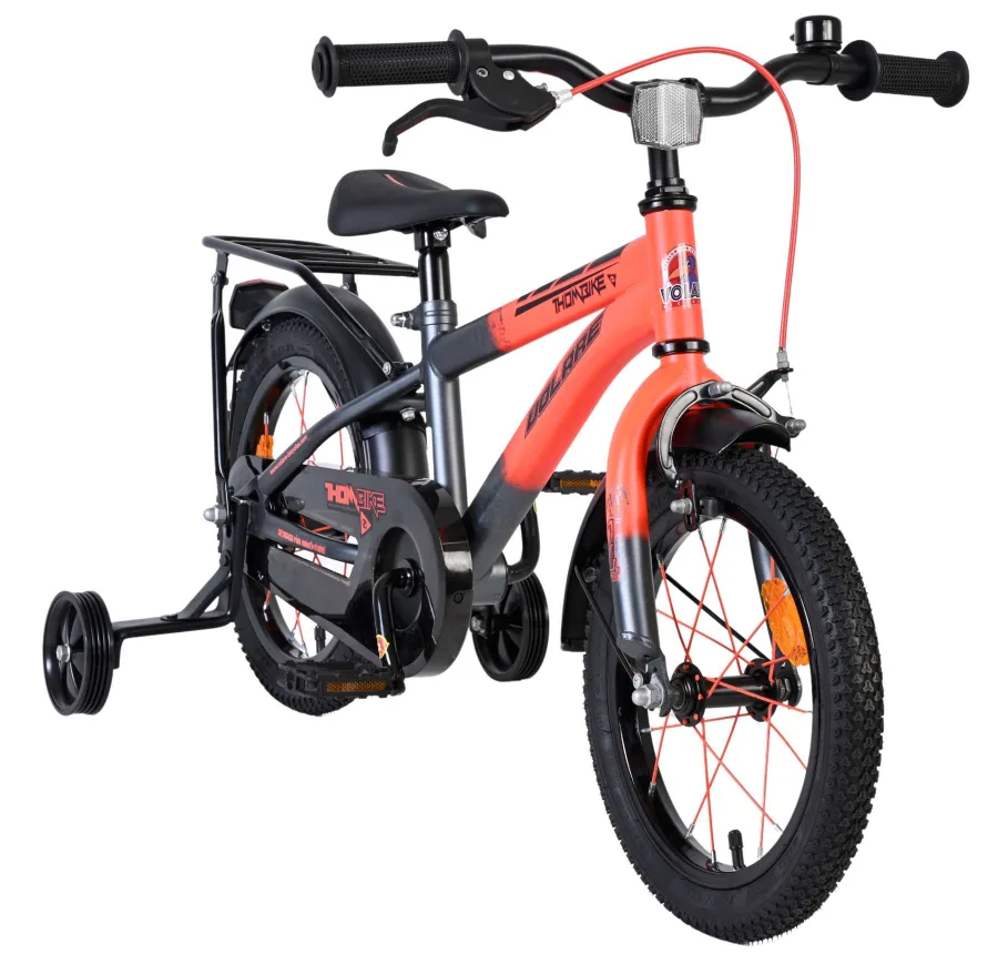 Volare Thombike Kinderfiets – Jongens – 14 inch – Oranje/Grijs — foto 6