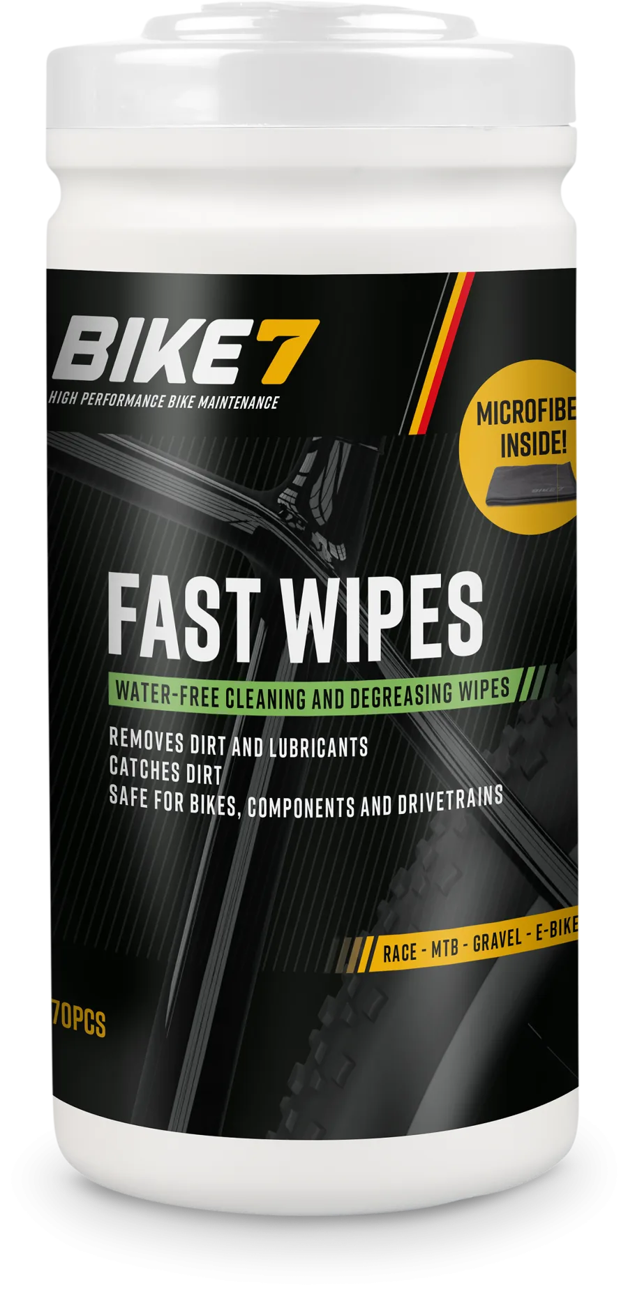 Reinigingsdoekjes Bike7 Fast Wipes - 70 pieces