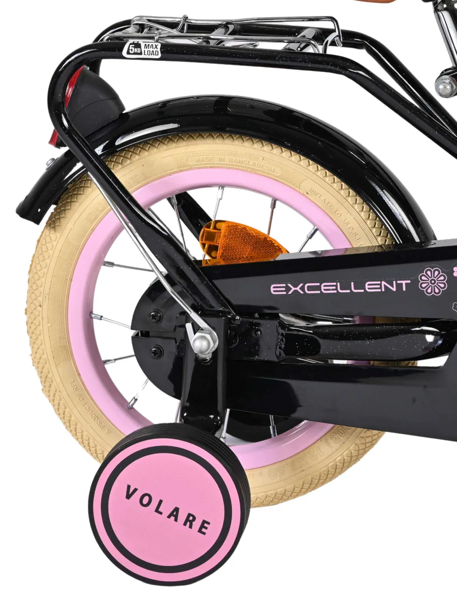 Volare Excellent Kinderfiets – Meisjes – 12 inch – Zwart — foto 2