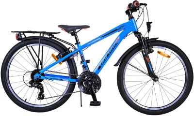 Volare Cross Kinderfiets – Jongens – 24 inch – Blauw – 18 versnellingen – Twee handremmen
