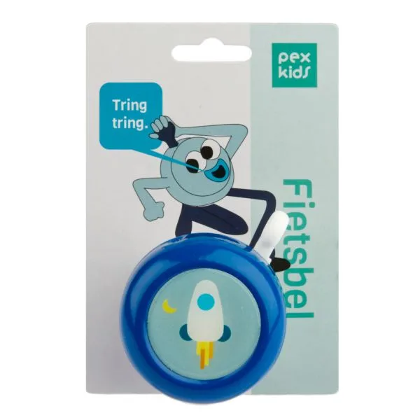 Fietsbel PexKids Rocket – blauw/wit — foto 2