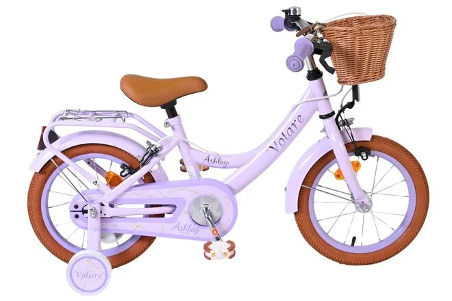 Volare Ashley Kinderfiets – Meisjes – 14 inch – Lila – Twee Handremmen