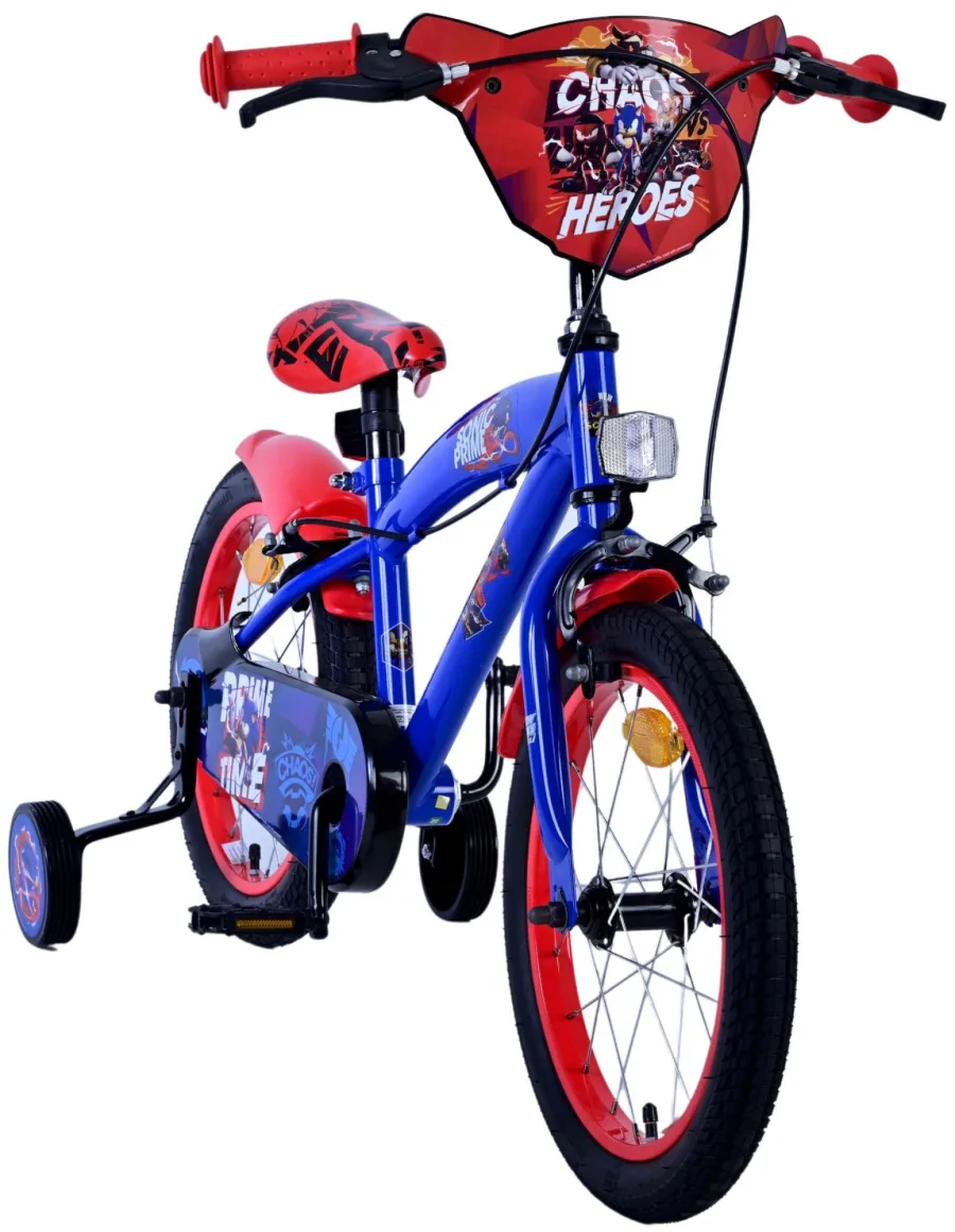 Turbo Crew Kinderfiets – Jongens – 16 inch – Blauw Rood – Twee handremmen — foto 6