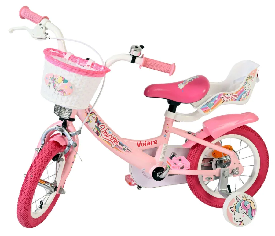 Volare Unicorn Kinderfiets – Meisjes – 12 inch – Roze — foto 9
