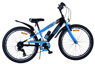 Volare Sportivo Kinderfiets – Jongens – 24 inch – 7 Speed – Zwart Blauw