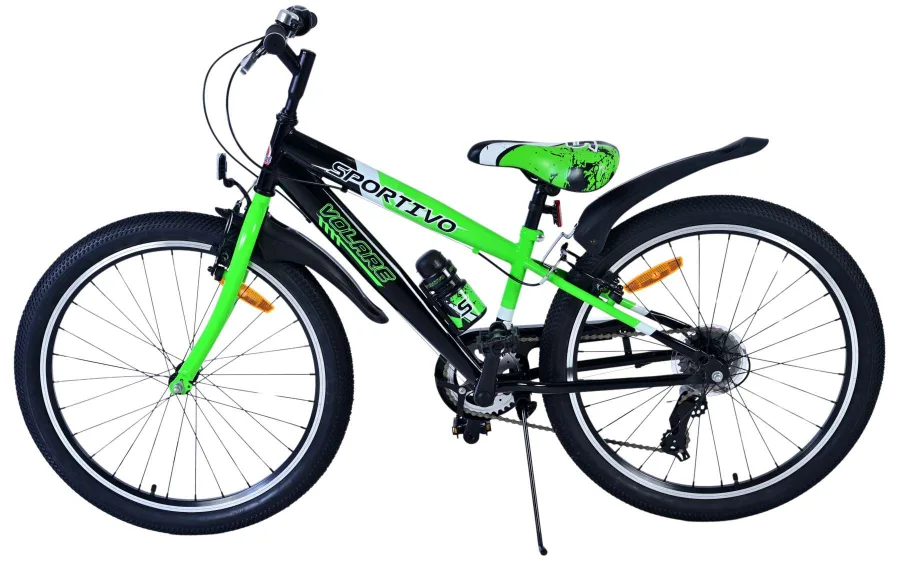 Volare Sportivo Kinderfiets – Jongens – 24 inch – 7 Speed – Zwart Groen — foto 10