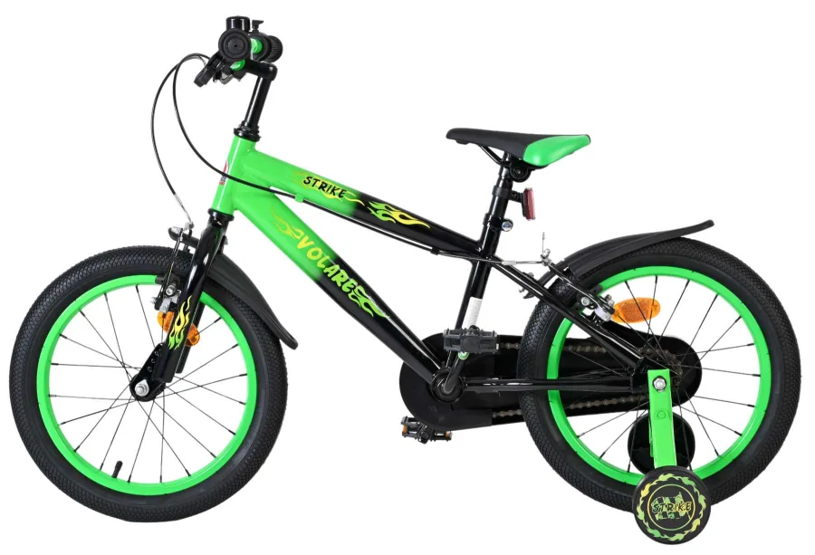 Volare Strike Kinderfiets – Jongens – 16 inch – Zwart Groen – Twee Handremmen — foto 2