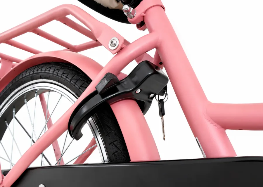 Kinderfiets Kyoso Blossom Mauve 20 inch remnaaf mat roze — foto 11