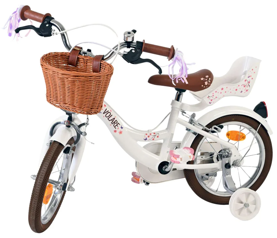 Volare Blossom Kinderfiets – Meisjes – 14 inch – Wit – Twee Handremmen — foto 10