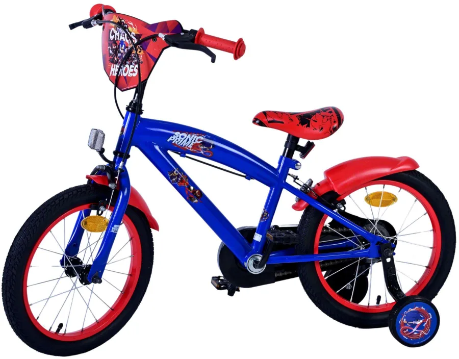 Turbo Crew Kinderfiets – Jongens – 16 inch – Blauw Rood – Twee handremmen — foto 9