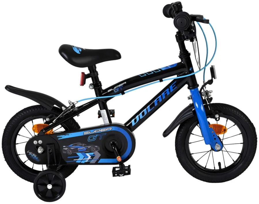 Volare Super GT Kinderfiets – Jongens – 12 inch – Blauw – Twee handremmen