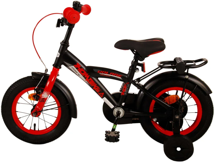 Volare Thombike Kinderfiets – Jongens – 12 inch – Zwart Rood — foto 5